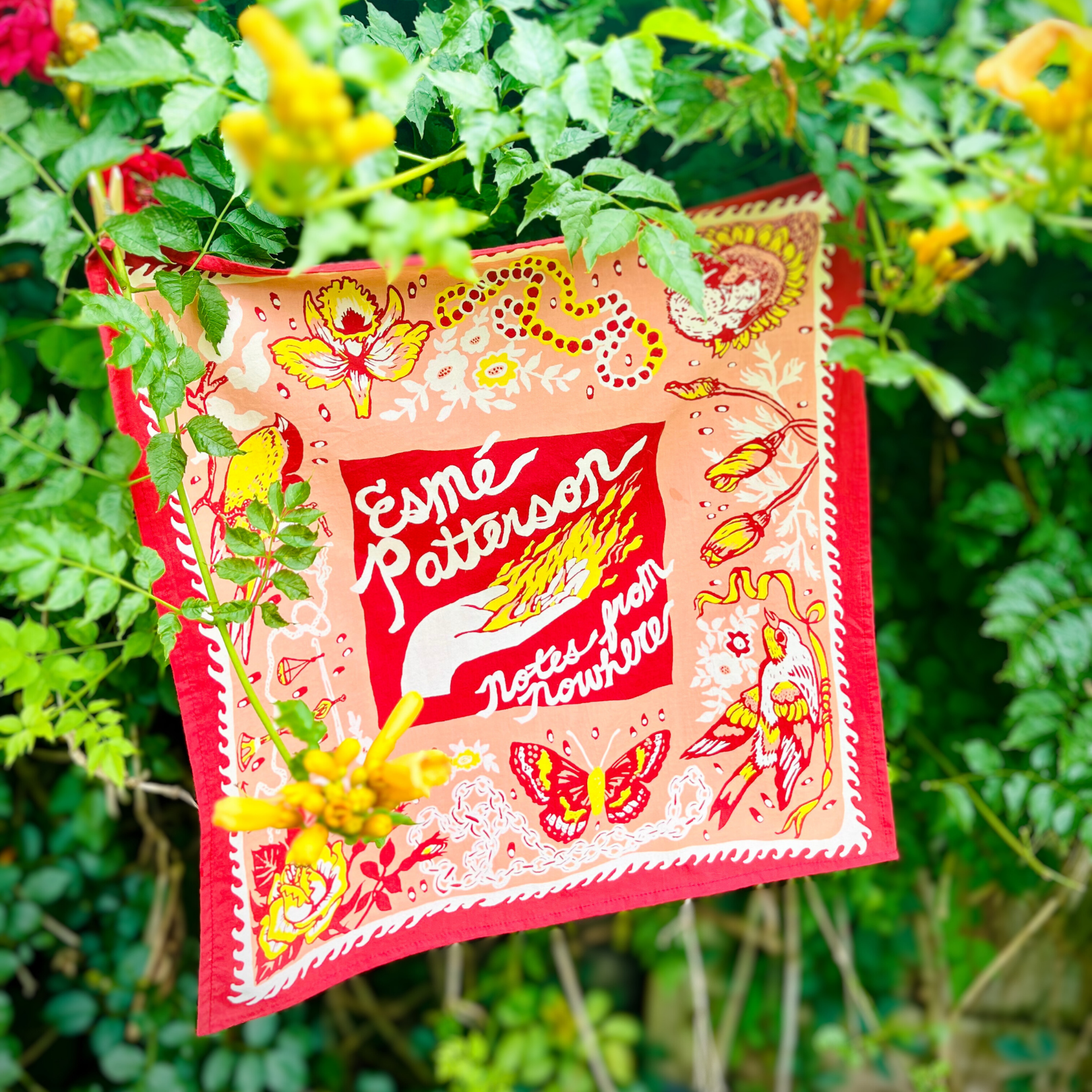 NEW* Notes from Nowhere Bandana (red) – Sometimes River Records