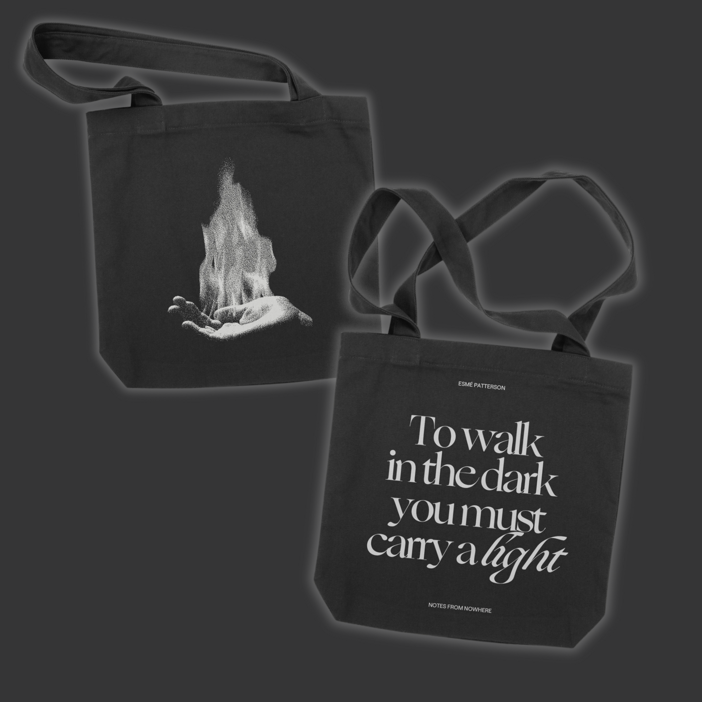 Flame Hand Tote Bag